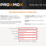 Installazione Proxmox VE – Configurazione rete e indirizzo IP